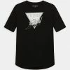 Guess JUNIOR HIGH LOW - Print T-shirt - Black