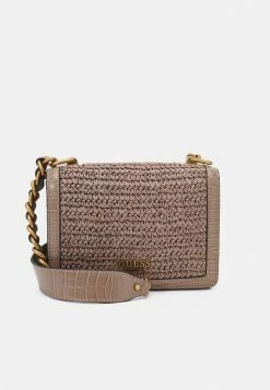 Guess ABEY CROSSBODY FLAP - Across Body Bag - Light Rum