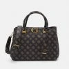 Guess VIBE GIRLFRIEND SATCHEL - Tote Bag - Mocha