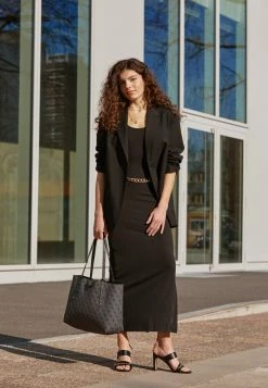 Guess ECO BRENTON TOTE SET - Handbag - Coal