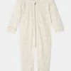 Guess BABY CHENILLE HOODED PADDED OVERALL UNISEX - Jumpsuit - Salt White