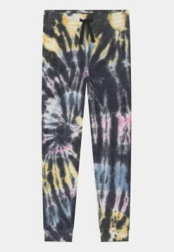 Guess JUNIOR TIE DYE ACTIVE PANTS MINI ME UNISEX - Tracksuit Bottoms - Lemon