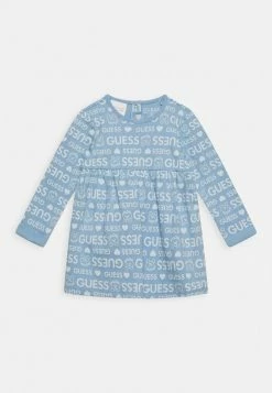 INTERLOCK DRES - Jersey Dress - Guess Logo Blue