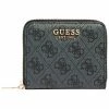 Guess LAUREL SLG SMALL ZIP AROUND - Wallet - Coal Logo