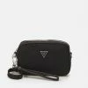 Guess CERTOSA SMART SMALL NECESSAIRE UNISEX - Across Body Bag - Black