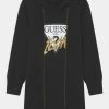 Guess JUNIOR ICON HOODED ACTIVE DRESS - Day Dress - Jet Black