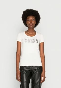 Guess FANNY TEE - Print T-shirt - Cream White