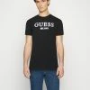 Guess POINT TEE - Print T-shirt - Jet Black