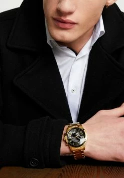 Guess DRESS - Chronograph Watch - Gold-coloured/black