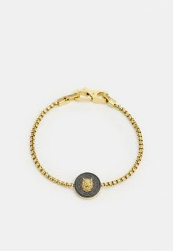 Guess LION COIN UNISEX - Bracelet - Yellow Gold-coloured/black