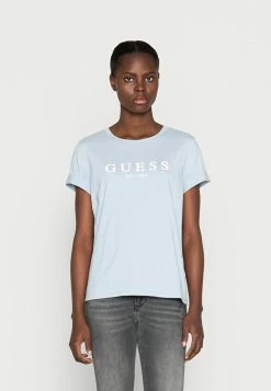 Guess ROLL CUFF TEE - Print T-shirt - Coronado Blue