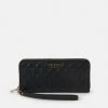 Guess MAILA LARGE ZIP AROUND - Wallet - Black
