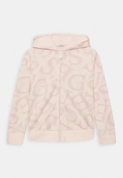 Guess JUNIOR HOODED UNISEX - Zip-up Sweatshirt - Ballet Pink