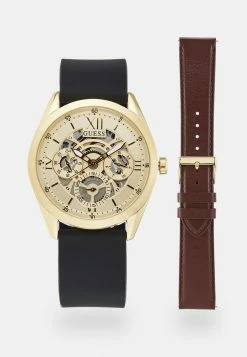 Guess TAILOR BOX SET - Watch - Black/gold-coloured Tone