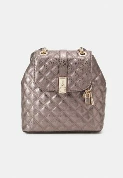 Guess GAIA FLAP BACKPACK - Rucksack - Pewter