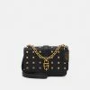 Guess SQUARE CROSSBODY FLAP - Across Body Bag - Black