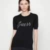 Guess EDITH - Print T-shirt - Jet Black