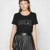 Guess MIRELA TEE - Print T-shirt - Jet Black