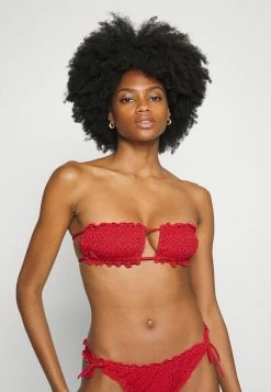 Guess STRING BANDEAU - Bikini Top - Torch Pink