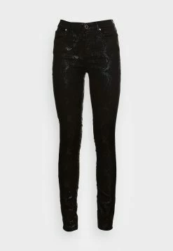 Guess SKINNY - Trousers - Black Shiny Python