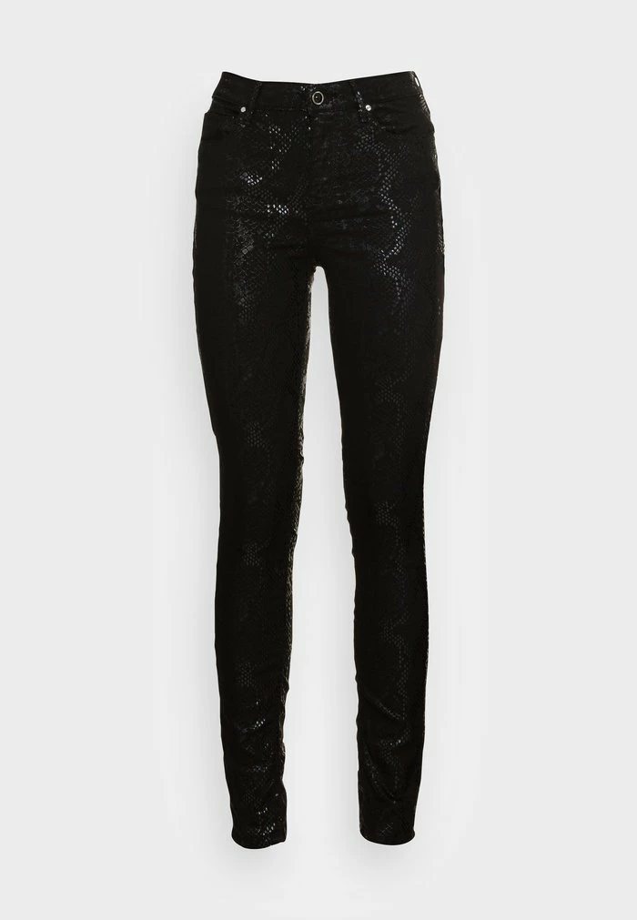 Guess SKINNY - Trousers - Black Shiny Python