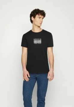 Guess BARCODE LOGO - Print T-shirt - Jet Black