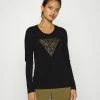 Guess LIDIA TEE - Long Sleeved Top - Jet Black