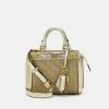 Guess KATEY MINI SATCHEL - Handbag - Latte